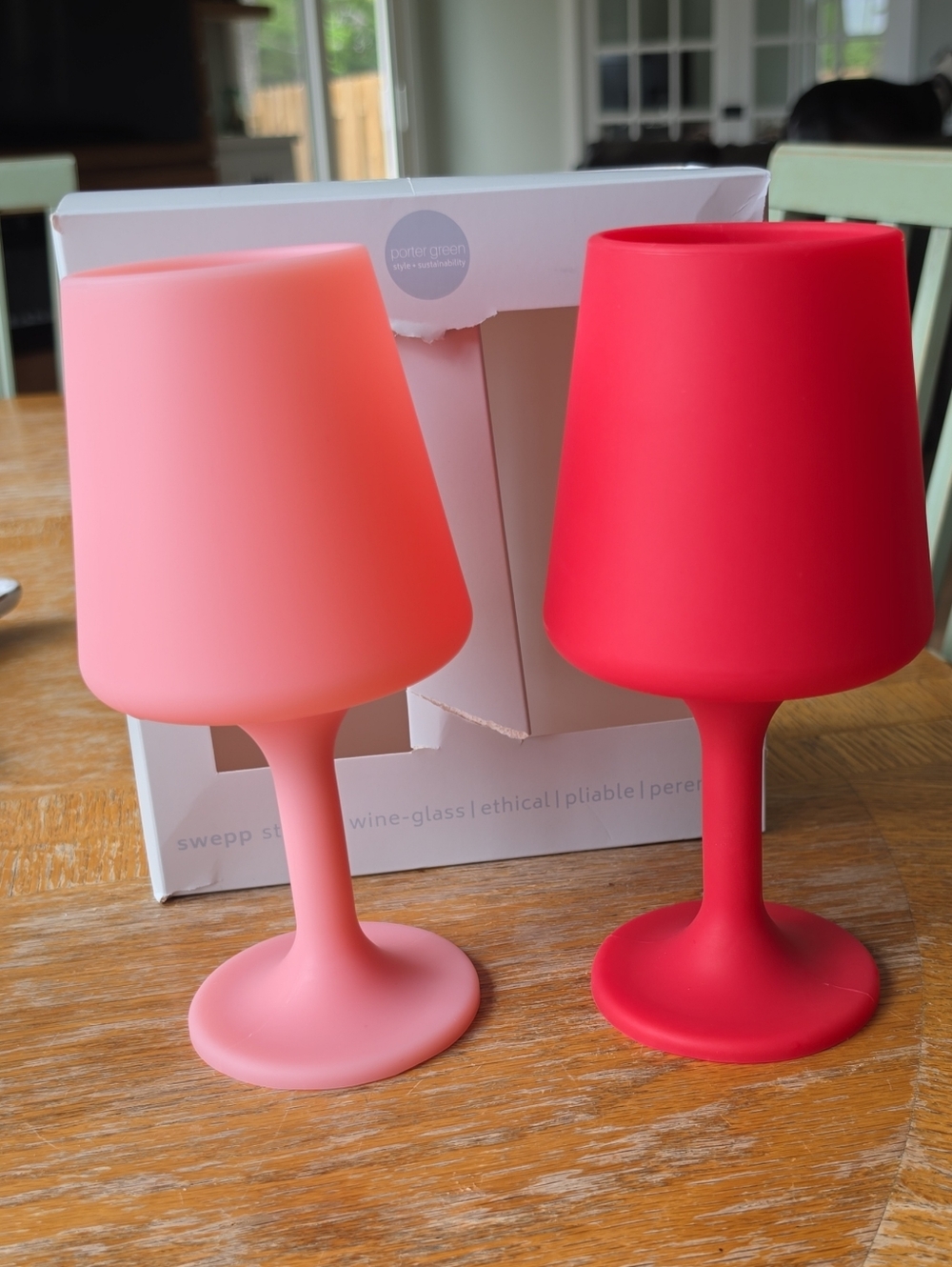 Porter Green Swepp Unbreakable Wine Glasses (Open Box) Silicone Australia Design